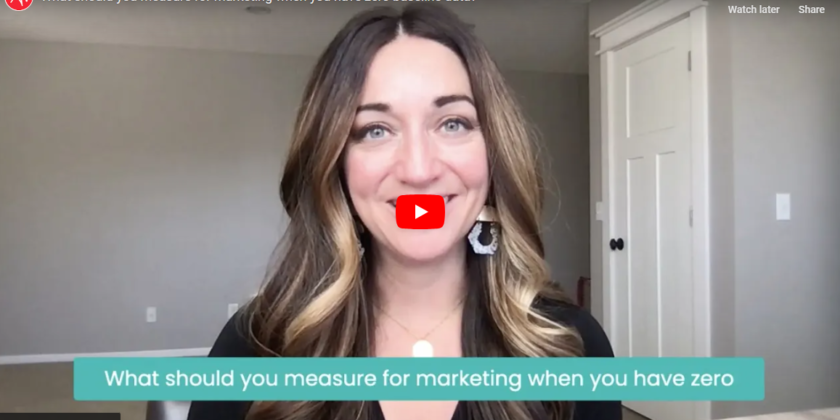 What should you measure for marketing when you have zero baseline data?