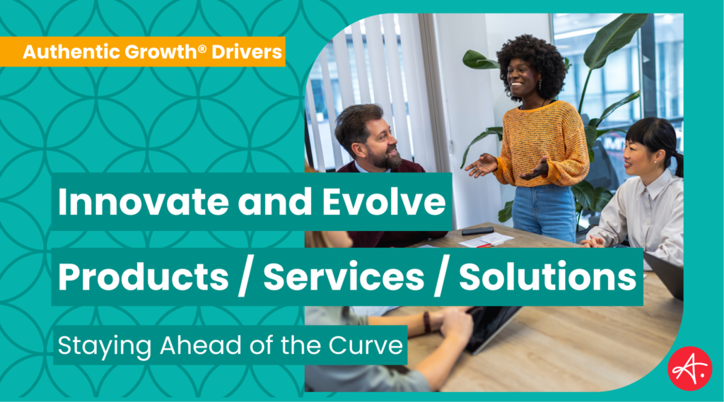 A diverse team in a modern office, brainstorming to innovate and evolve products, services, and solutions.