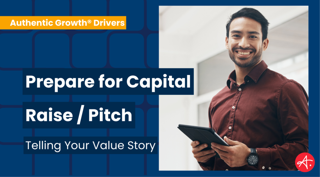 Smiling businessman holding a tablet, representing preparation for capital raises and telling a compelling growth story.