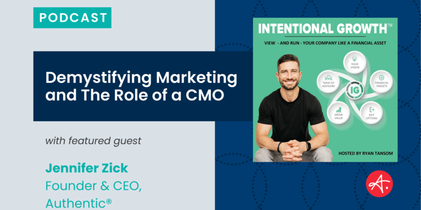 Jennifer Zick featured on Intentional Growth Podcast with host Ryan Tansom