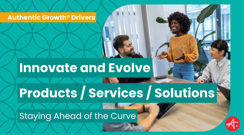 A diverse team in a modern office, brainstorming to innovate and evolve products, services, and solutions.