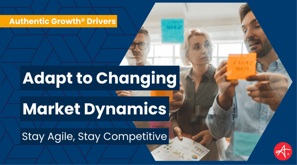 A team collaborating with sticky notes on a glass wall, demonstrating agility in adapting to market changes.